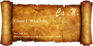Cseri Miklós névjegykártya