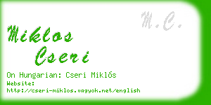 miklos cseri business card