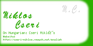 miklos cseri business card